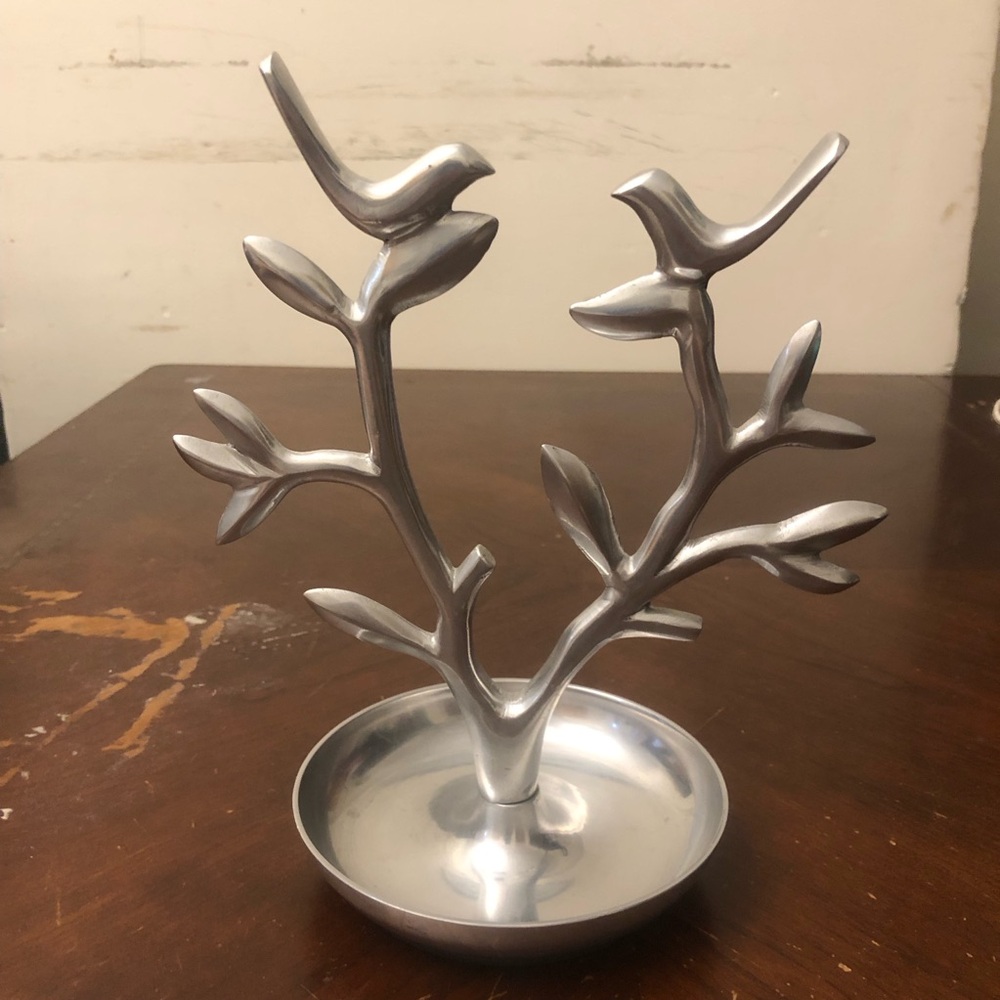 Silver Bird Jewelry Holder